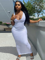 Load image into Gallery viewer, Basic White Long Sundress
